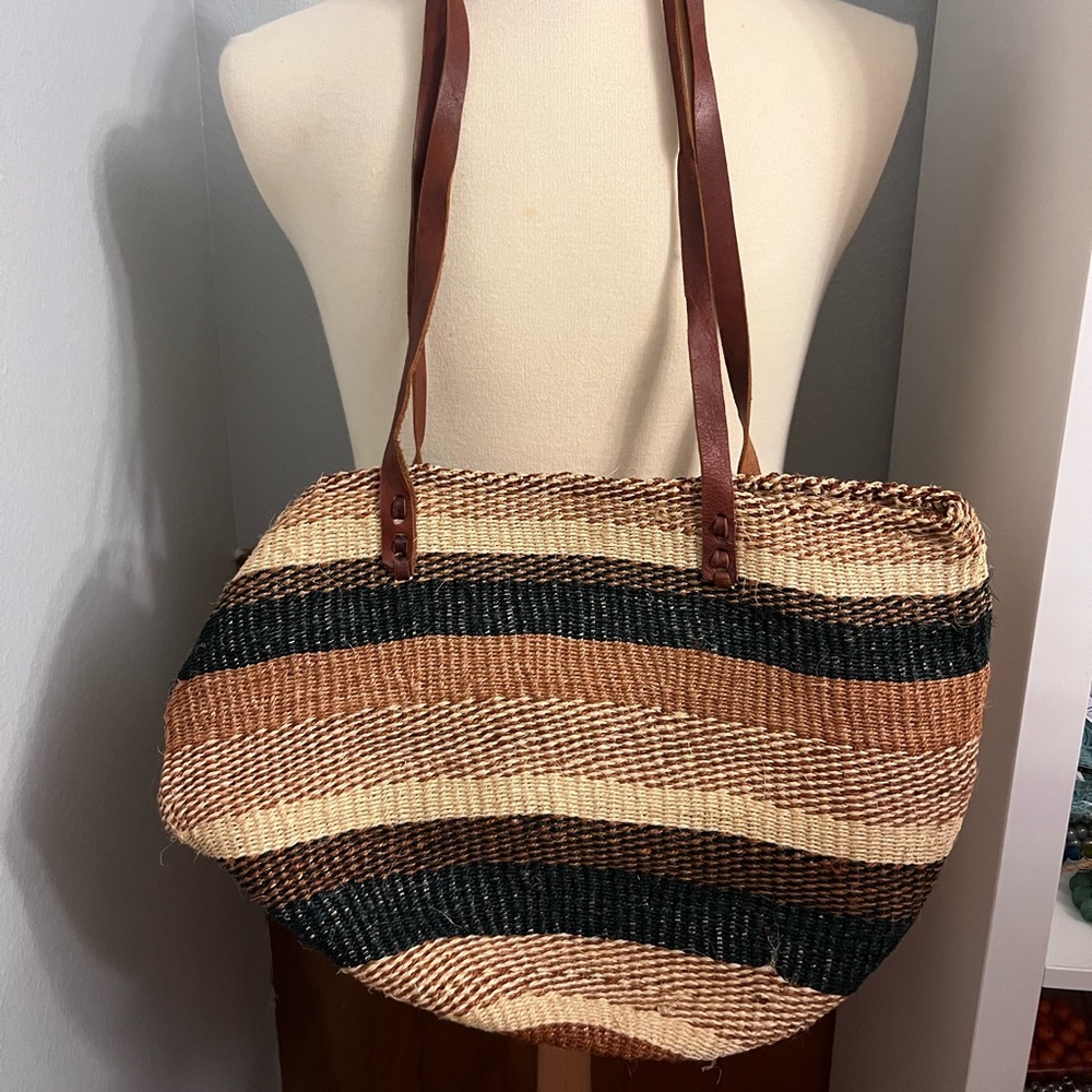Large Sisal/jute woven tote bag